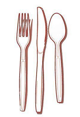 Fineline settings 96-piece extra heavy cutlery combo, white for sale