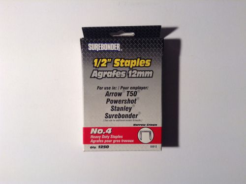 Surebonder 55012 No.4 1/2&#034; Heavy Duty Staples (1250 Staples)