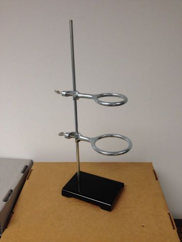 Lab ring stand steel  4x6 w/ 3&#034;&amp; 4&#034;, united scientific supplies for sale