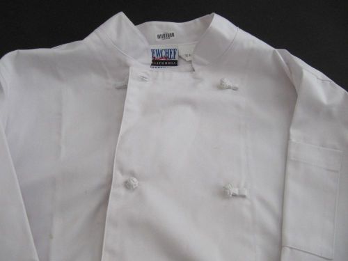 CHEFS COAT OR JACKET BY NEW CHEF  SIZE XL  (LOT OF 2) WHITE HEAVY TWILL FABRIC