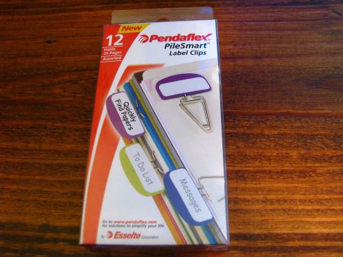 Pendaflex Pilesmart Label Clips with Write on Tabs 18652 - 11 pack - New