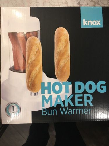 Knox 6 Hot Dog Steamer Cooker 2 Bun Toaster Maker Machine Warmer Dual Heating