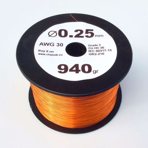 0.25 mm 30 AWG Gauge 940 grams ~2050m Enamelled Copper Magnet Enameled Wire Coil