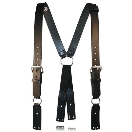 Boston Leather 9175 Leather Firefighter Suspenders