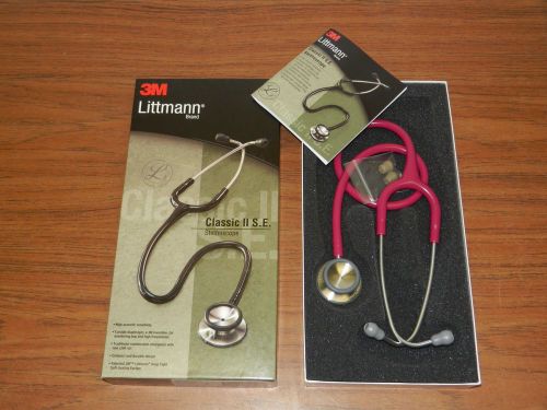 3M Littmann Classic II S.E. 28&#034; Stethoscope RASPBERRY #2210 FREE SHIPPING!