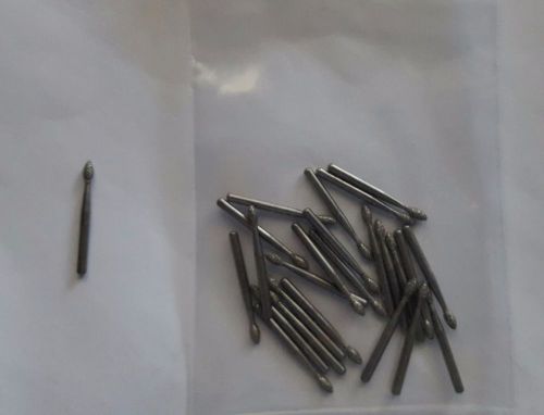 25 FOOTBALL SHAPED DIAMOND TIPPED FRICTION GRIP DENTAL BURS - NEW