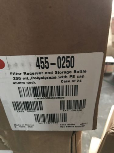 24-nalgene filter receiver and storage bottle 455-0250 brand new in box for sale
