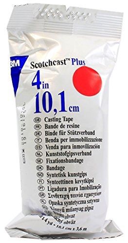 Scotchcast 3m 82004r scotchcast plus casting tape 4&#034; x 4 yards - red - 1 roll for sale