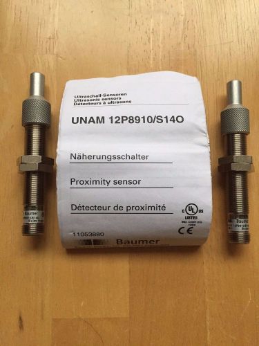 Baumer Proximity Sensors (2) UNAM 12P8910/S14O with Manual