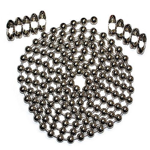 Ball chain manufacturing 10 foot length ball chain, #50 size, nickel plated for sale