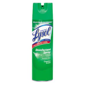 Lysol Disinfectant Spray, Country Scent, 19 oz Aerosol, 12 Cans/Carton