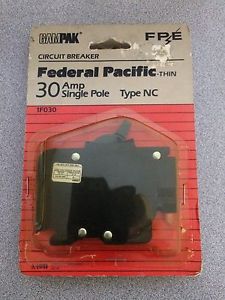 NEW FEDERAL PACIFIC-THIN 1F030 30 AMP SINGLE POLE Type NC BREAKER NOS