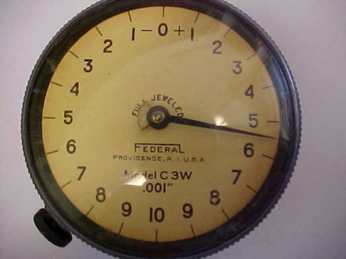 Federal Full Jeweled Dial Indicator 2&#034; Dia. Face .060 Travel - Measures in .001