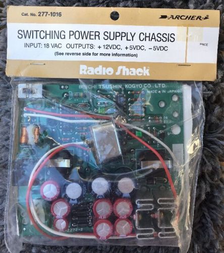 Radio Shack / Archer Cat No 277-1016 Switching Power Supply Chassis,Input 18VAC