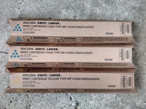 OEM Ricoh MP C2550 Toner - Mixed set  2 - Cyan &amp; 1 - Yellow