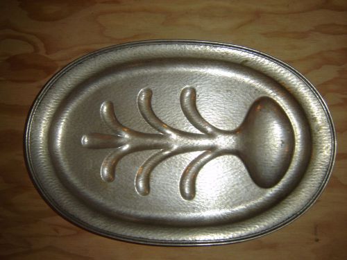 Vintage Carving Serving Platter Tray Plate Stainless Steel 16 X11