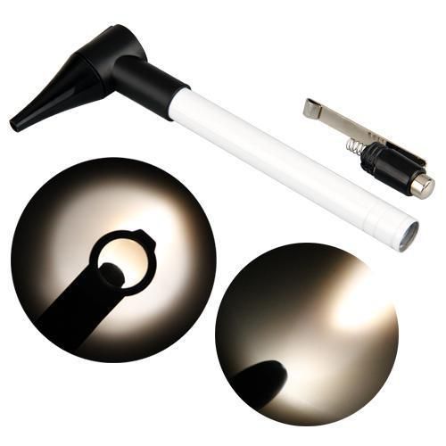 Pen Shape ENT Diagnostic Otoscope Medical Ear Surgical Instrument black &amp; white