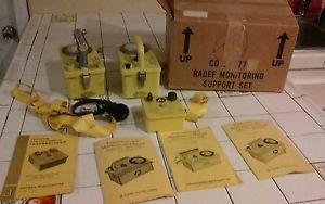 Victoreen Radiaton meters, Dosimeter charger, manuals Lot