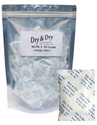 [30 packs] 10 gram - high quality silica gel desiccants dehumidifier 2 1/4 x 3 for sale