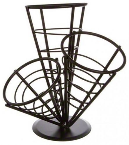 American Metalcraft (FCB33) 3 Cone Wrought Iron Conical Basket