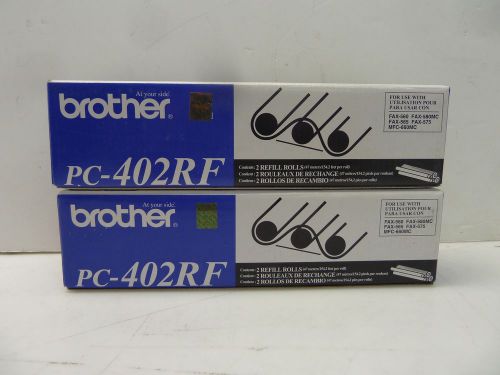 2 Genuine Brother PC-402RF 2 Refill Rolls for FAX-565 MFC-660MC