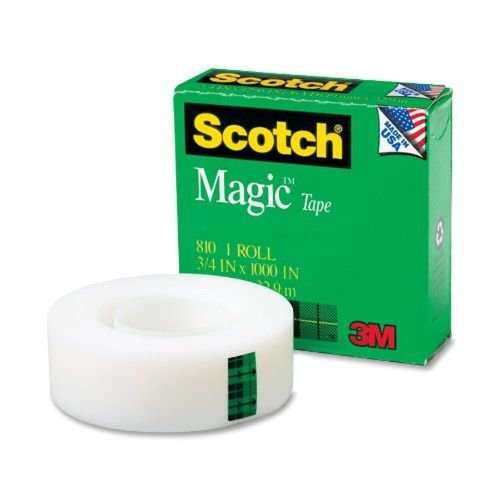Scotch Magic Tape 3/4 x 1000 Inches (810) Standard Packaging 1 Roll