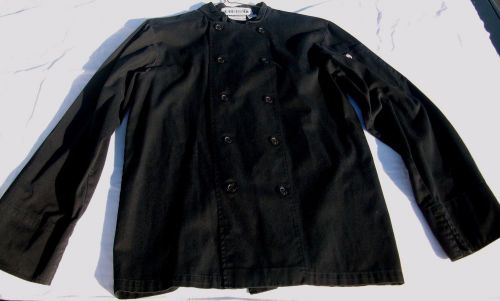 Chef Coat 1 Used Chef Works Black Size Small Long Sleeve Cotton Blend