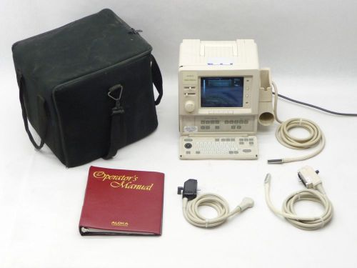 HITACHI ALOKA SSD-500V PORTABLE VETERINARY ULTRASOUND SYSTEM w/ PROBES UNKNOWN