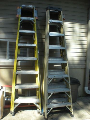 Louisville 8&#039; Ladder 300-Pound Heavy Duty Rating Fiberglass Ladder