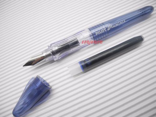 Pilot Pluminix 12cm Mini Italic Calligraphy Fountain Pen, Blue-Black Fine nib