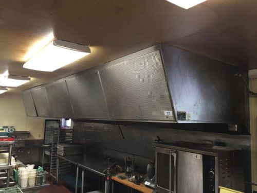 20 ft lighted stainless steel exhaust hood with air return, for sale
