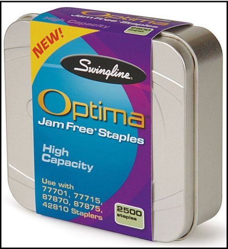 Swingline Optima High-Capacity Jam Free Staples, 3/8” Leg, 2500/Box
