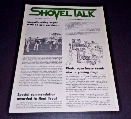 March April 1979 Marion Power Shovel SHOVEL TALK Magazine Vol XI  Num 2