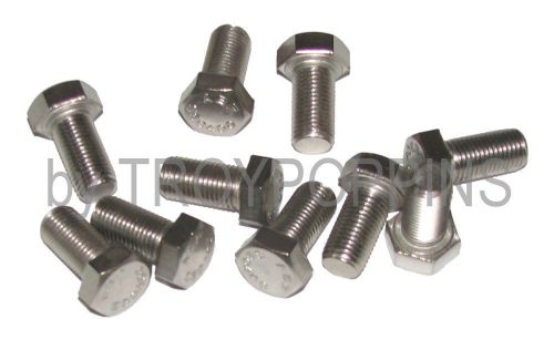 10-ss 3/8&#034;-24 x 3/4&#034; hh hex head bolts screws fine thread stainless steel 18-8 for sale