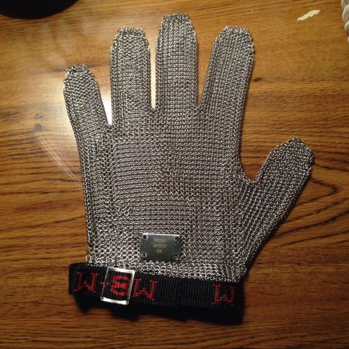 Stainless steel metal mesh butcher safety glove - cut proof - stab resistant for sale