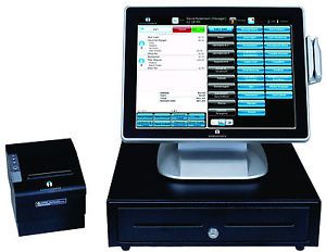 2 Harbotouch POS Elite system w/2 printers, 2 cash drawers, 2 screens w/keyboard