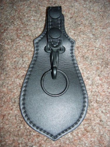 Boston Leather 5448 Key Holder w/ Protective Flap Black Hardware excellent cond