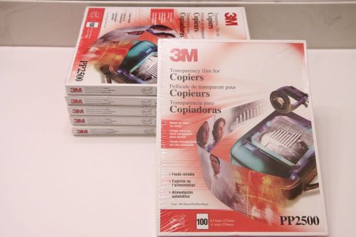 (6) 3M PP2500 Transparency Film for Copiers (600 total) 100 8.5x11 NEW &amp; SEALED