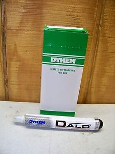 6 Dykem Dalo Industrial Paint Markers White Broad Tip 26084