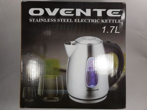 Ovente stainless steel electric kettle, 1.7l, ks96s, open box, tea,water,coffee for sale
