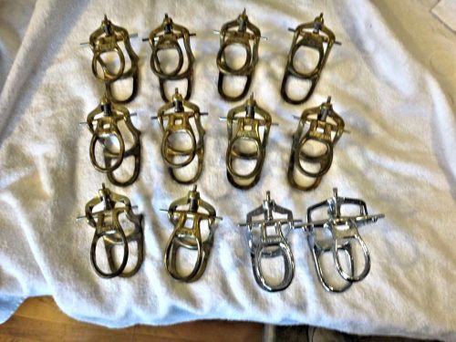 Used lot #2 - 12 fixed spring articulators - 10 apex 2 brass &amp; 2 keystone chrome for sale