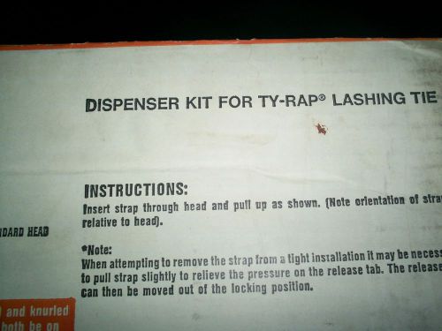 2 Thomas &amp; Betts Dispenser Kits for TY-RAP Lashing Ties NIB weatherable