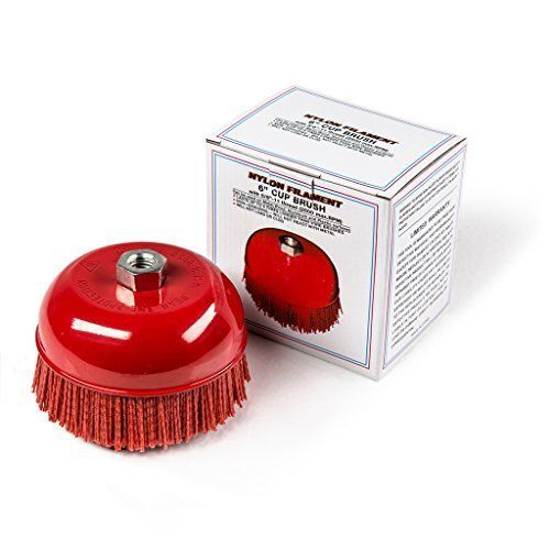 6\ Cup Cup Power Brushes Brush, Nylon Filament, 5/8\-11 Thread, 2500 max.RPM