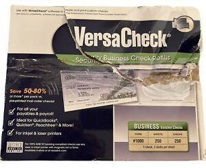 VersaCheck UV Secure Checks - 250 Blank Business Voucher Checks - Blue Elite ...