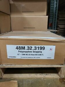 Polypropylene Strapping 48M.32.3199 1/2” Black 9,900’ New !!!