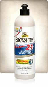 Show Sheen 2 In 1 Shampoo Conditioner Deep Clean Coat Mane Horse Equine 20oz