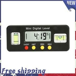 Mini Digital Level Protractor Finder Inclinometer Angle Bevel Box Caliper(Black)
