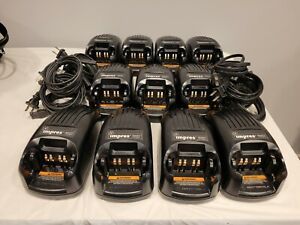 LOT OF 12:Motorola Impres WPLN4114AR Single Unit Adaptive Battery Charger W/Cord