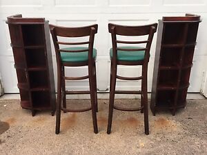 Heavy Architectural 43&#034; Tall Bar Pub Corner Shelves, Very Cool, EXC COND!