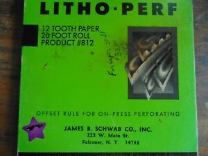 LITHO PERF FOR ON PRESS PERFORATING